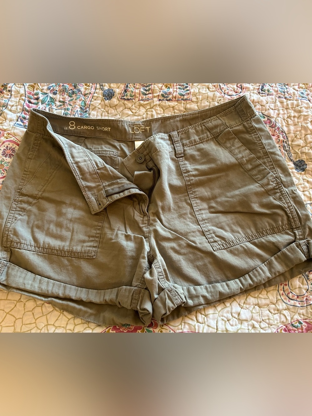 Ann Taylor Olive Green Cargo Shorts